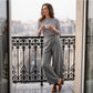 Pantalon large à coupe asymétrique pour femme