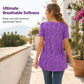 ⏳ Offre limitée -50% ! ⏰ Top Floral Femme Col Rond Manches Courtes 🌸👚