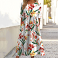 👗🌸Robe élégante femme à imprimé floral, col rond et manches longues