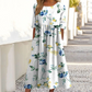 👗🌸Robe élégante femme à imprimé floral, col rond et manches longues