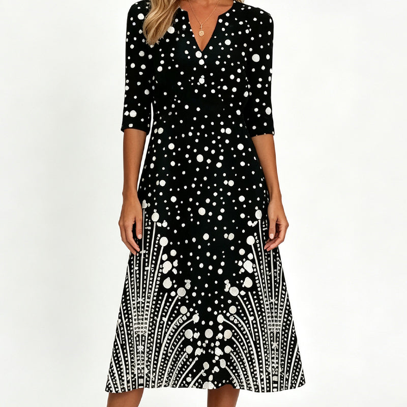 👗‑50 % MAINTENANT ! Robe décontractée femme à col V et imprimé 🌸✨