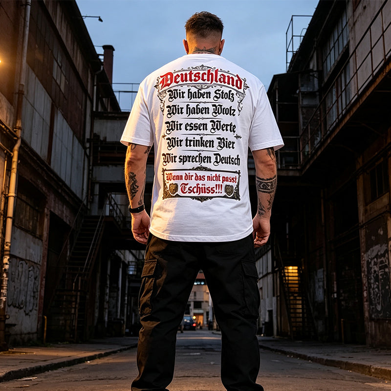 🎉Soldes 2026 — Plus de 21 000 exemplaires vendus ! 💞⏰T-shirt homme à manches courtes col rond à imprimé patrimoine allemand