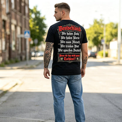 🎉Soldes 2026 — Plus de 21 000 exemplaires vendus ! 💞⏰T-shirt homme à manches courtes col rond à imprimé patrimoine allemand