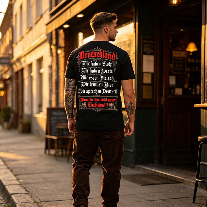 🎉Soldes 2026 — Plus de 21 000 exemplaires vendus ! 💞⏰T-shirt homme à manches courtes col rond à imprimé patrimoine allemand