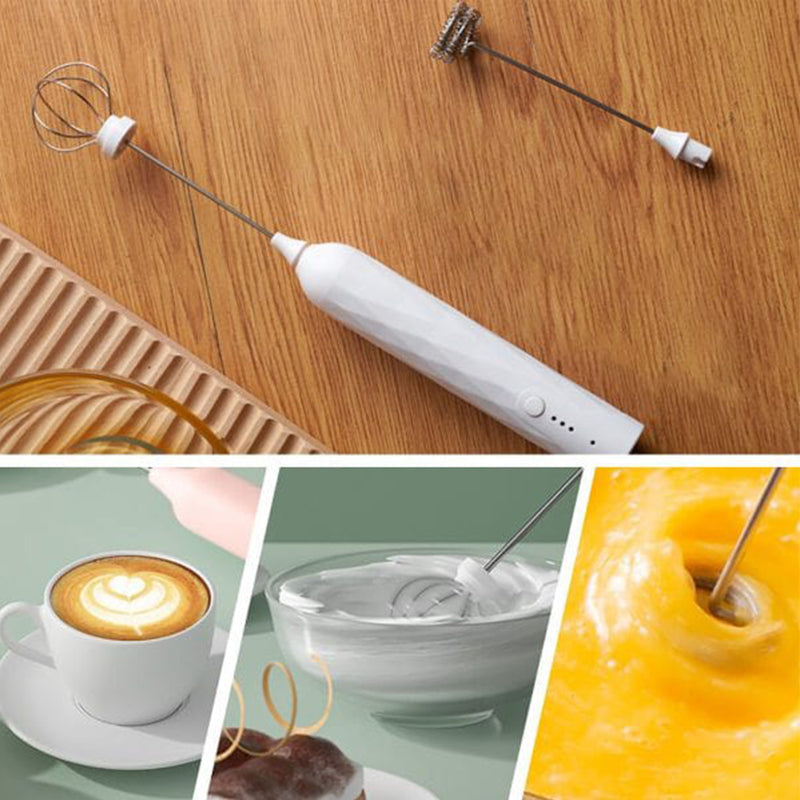 🎂 50% DE RÉDUCTION ! ☕ Mousseur à Lait Portable 3 Vitesses – ABS + Inox 304 – Rechargeable USB for Café & Pâtisserie