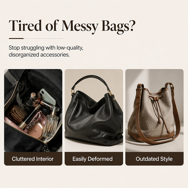 👜 50% DE RÉDUCTION ! ✨ Sac Seau Chic Femme – PU – Monogramme Vintage & Bandoulière Réglable for Quotidien & Bureau