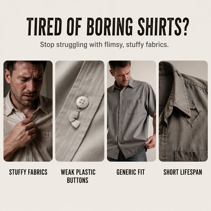 🔥Aujourd’hui -50 % ! 🚗Chemise homme à manches courtes à rayures, coupe classique