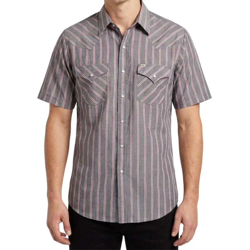 🔥Aujourd’hui -50 % ! 🚗Chemise homme à manches courtes à rayures, coupe classique