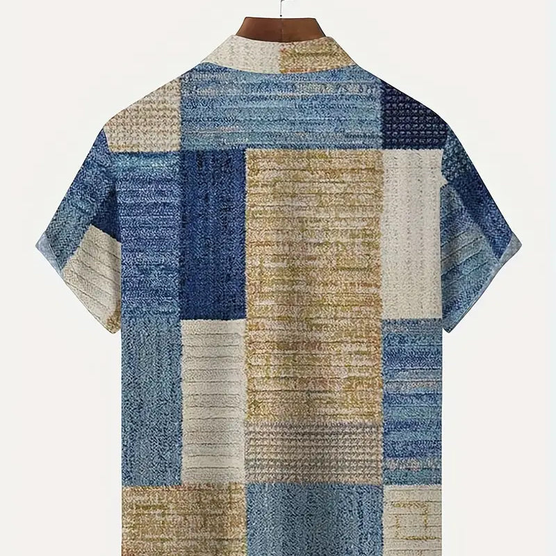 Chemise homme à motifs et couleurs contrastées