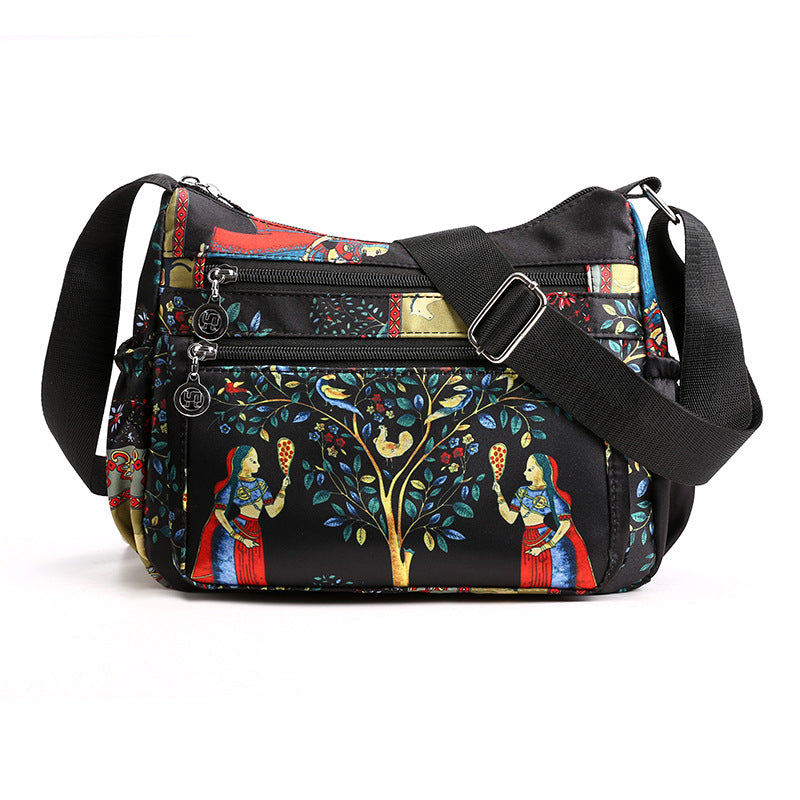 🔒🎒 Sac bandoulière nylon voyage – Multi-poches, fermeture sécurisée, format compact mais spacieux, parfaite pour les escapades et le quotidien 🗺️☕