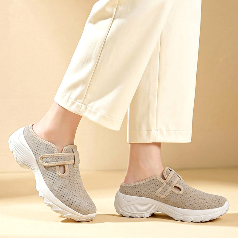 👟 50% DE RÉDUCTION ! 🚶‍♀️ Chaussures Marche Confort Lift Femme – PU + EVA – Semelle Plateforme Amortissante & Slip-On for Quotidien & Voyage