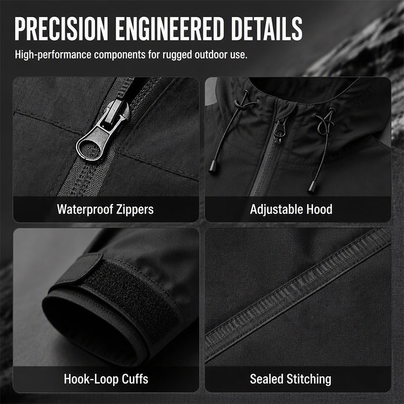🌧️Veste hardshell unisexe – protection anti-tempête professionnelle à trois couches, coupe-vent et respirante – paiement à la livraison 💪
