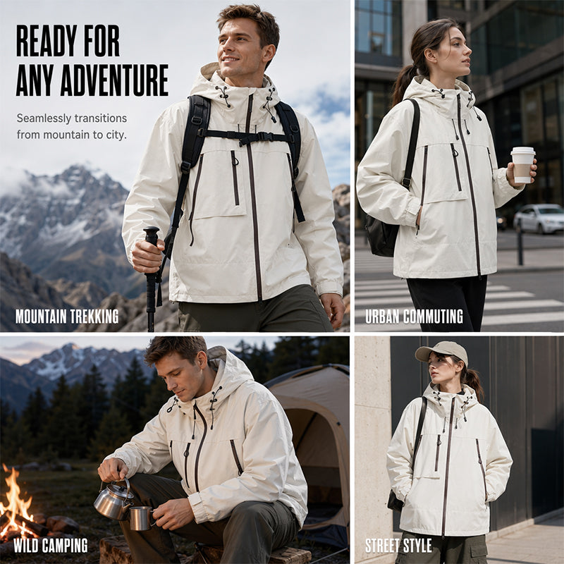 🌧️Veste hardshell unisexe – protection anti-tempête professionnelle à trois couches, coupe-vent et respirante – paiement à la livraison 💪