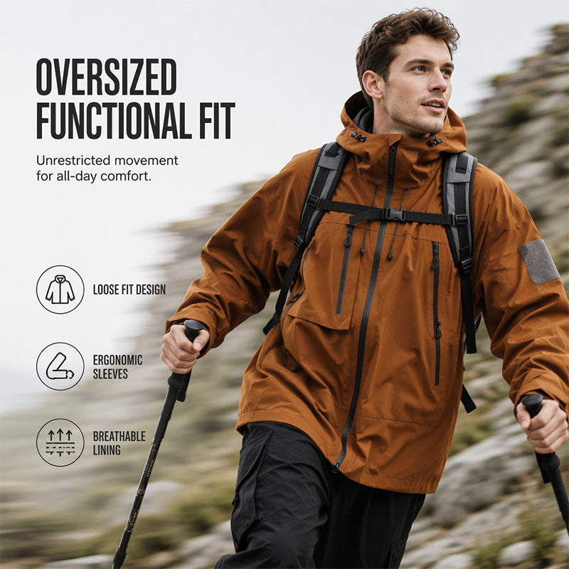 🌧️Veste hardshell unisexe – protection anti-tempête professionnelle à trois couches, coupe-vent et respirante – paiement à la livraison 💪