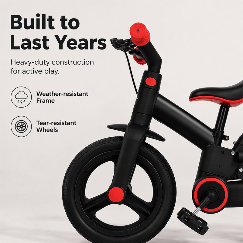 🚴👶 -50% ! 🎠 Tricycle Évolutif 4-en-1 pour Enfants – Acier Carbone – Vélo Équilibre + Poussette & Poignée Parentale pour 6+ Ans