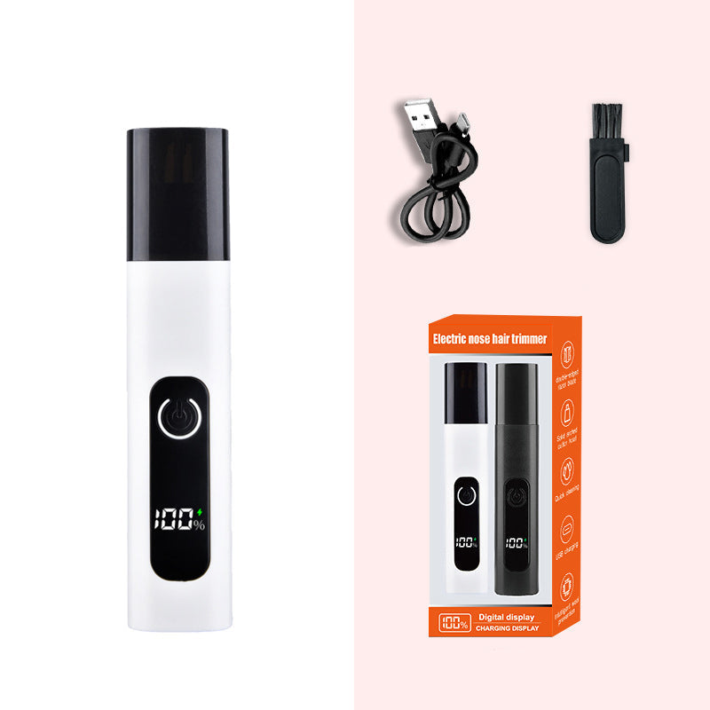 💈✂️ -50% ! 🪒 Tondeuse Électrique pour Poils de Nez Rechargeable – ABS – Lames Rotatives 360° & Charge Type-C pour Soin Homme