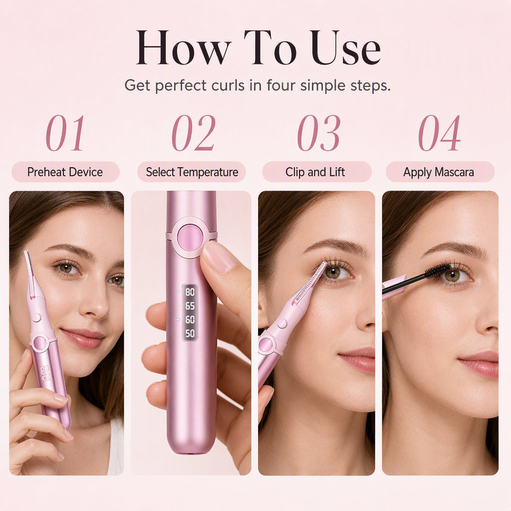 🥳 PLUS DE 50 000 EXEMPLAIRES VENDUS ! 🔥 50 % DE RÉDUCTION ! Recourbe-cils chauffant rechargeable