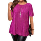 📢 50% DE RÉDUCTION ! ⏰Blouse Plissée Flatteuse Grande Taille