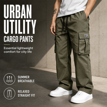 Pantalon cargo décontracté coupe ample pour homme