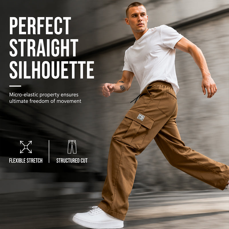 Pantalon cargo décontracté coupe ample pour homme
