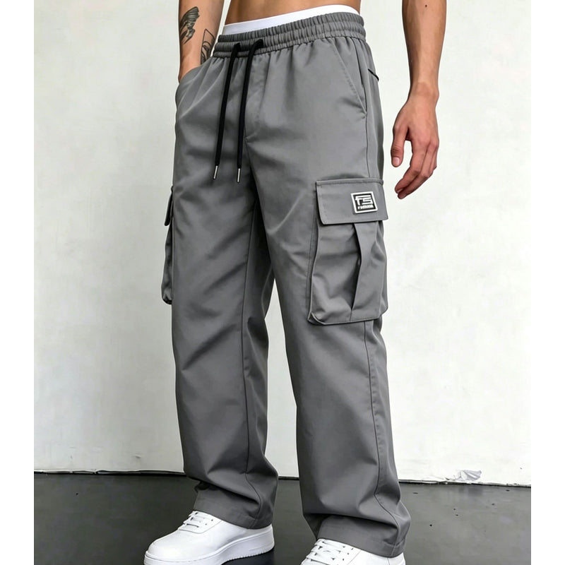 Pantalon cargo décontracté coupe ample pour homme