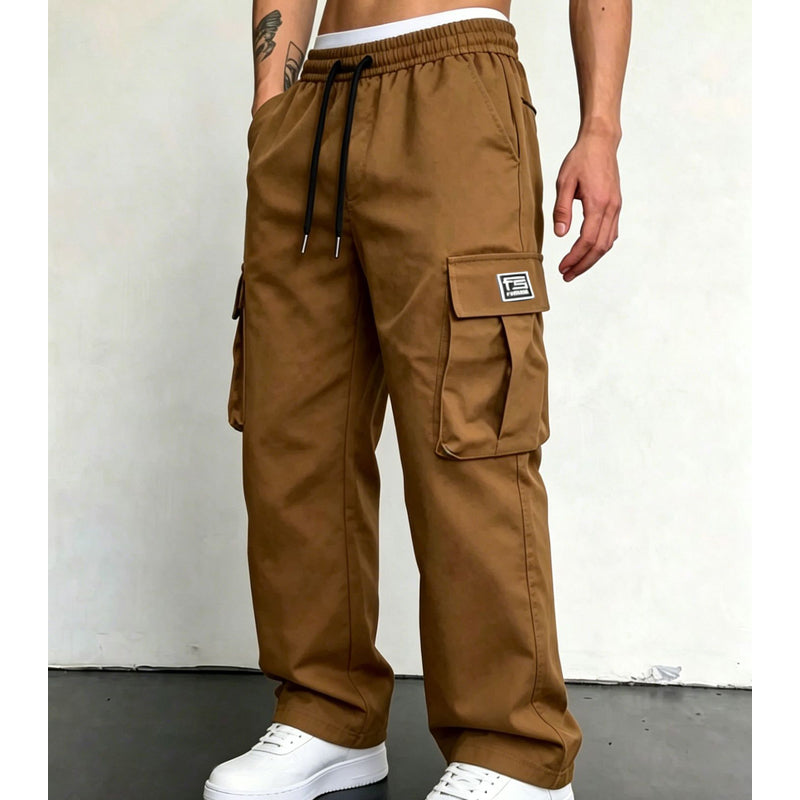 Pantalon cargo décontracté coupe ample pour homme