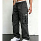Pantalon cargo décontracté coupe ample pour homme