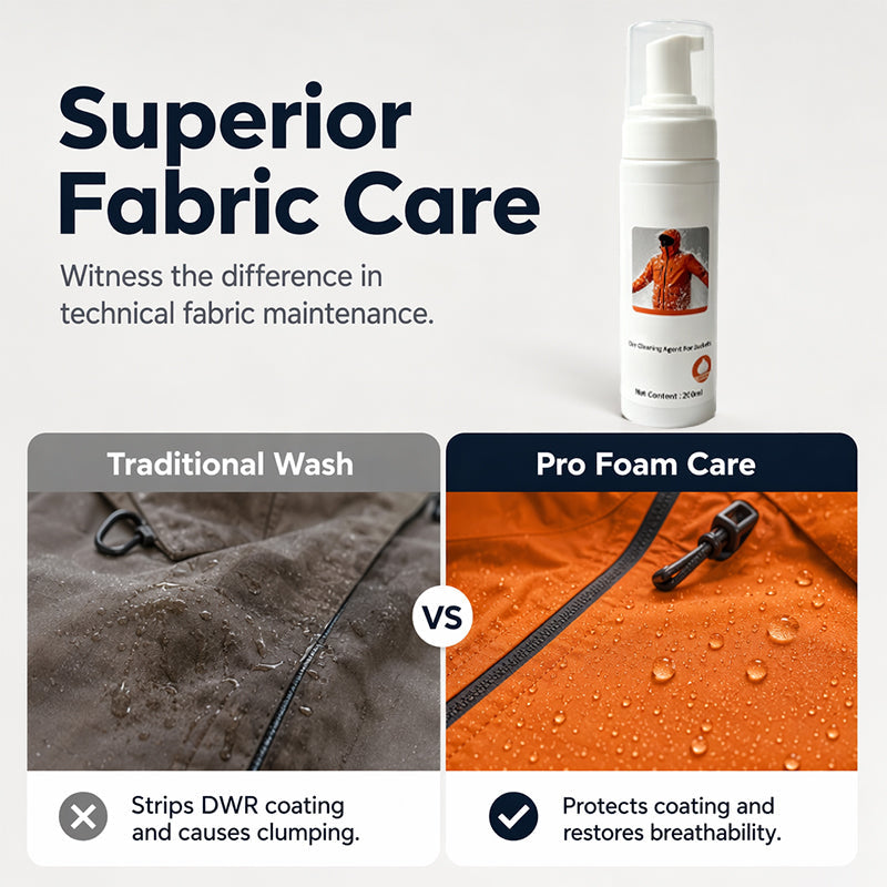 🧥 50% DE RÉDUCTION ! 🧼 Nettoyant Mousse Sèche pour Vêtements – 200 ml – Bio-Enzymatique & pH Neutre for Outdoor & Duvet