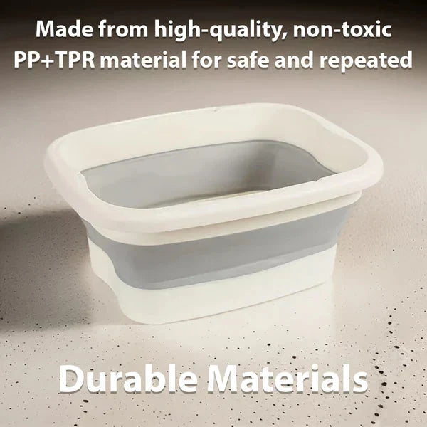 📢📢-50% !! ⏰Bassin de bain de pieds pliable avec couvercle | Bac à tremper les pieds en silicone portable avec rouleaux de massage pour la détente à la maison
