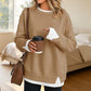 Sweat-shirt femme ample effet deux pièces