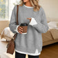 Sweat-shirt femme ample effet deux pièces