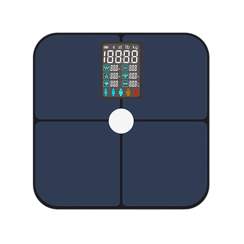 🏠 -50% ! 📊 Balance Impédancemètre Intelligente – Verre Trempé + ABS – Analyse Graisse Corporelle & Fréquence Cardiaque – Écran Couleur VA pour Suivi Santé Connecté 💪
