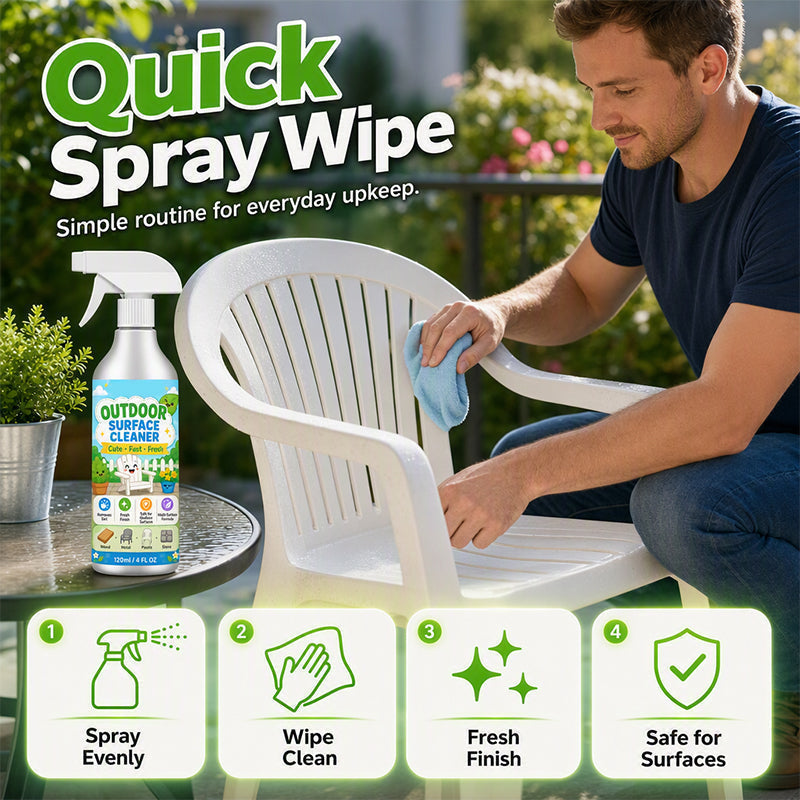🧴🎁 2 achetés = 1 offert (-50%) ! 🌿Nettoyant Multi-Surfaces pour Terrasse  – Spray & Essuyage pour Pierre, Bois & Carrelage Extérieur.