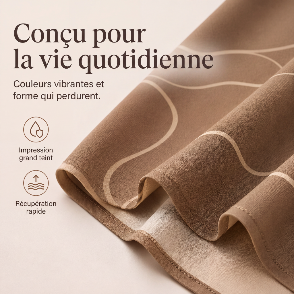 🎨✨Robe femme coupe A à imprimé abstrait – manches courtes, coupe élégante, tailles S–5XL 👗