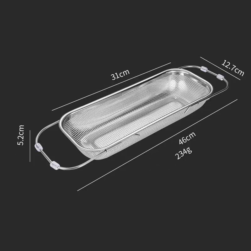 💦 -50% ! 🍳 Panier Égouttoir Télescopique en Acier Inoxydable 304 – Barres Renforcées 8 mm & Picots Antidérapants pour Évier Multitaille 🧺