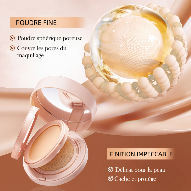 ✨Coussin fond de teint et poudre fixatrice 2 en 1 | Hydrate, couvre les taches et fixe le maquillage mat, tout le maquillage dans un seul étui