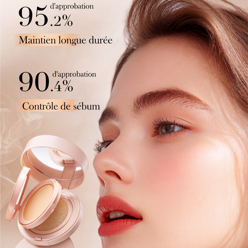 ✨Coussin fond de teint et poudre fixatrice 2 en 1 | Hydrate, couvre les taches et fixe le maquillage mat, tout le maquillage dans un seul étui