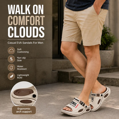 🔥 OFFRE LIMITÉE – 50% ! 👟 Chausson Homme Antidérapant Semelle Épaisse – Similicuir + EVA – Bride Convertible & Semelle 2,5 cm for Maison