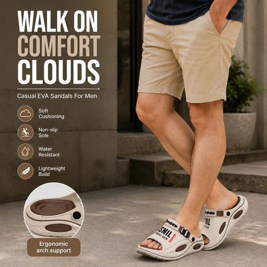 🔥 OFFRE LIMITÉE – 50% ! 👟 Chausson Homme Antidérapant Semelle Épaisse – Similicuir + EVA – Bride Convertible & Semelle 2,5 cm for Maison