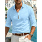 👔Chemise homme à manches longues avec col boutonné – 🍂 Polyvalente et confortable, pour un look soigné et assuré ✨🏙️