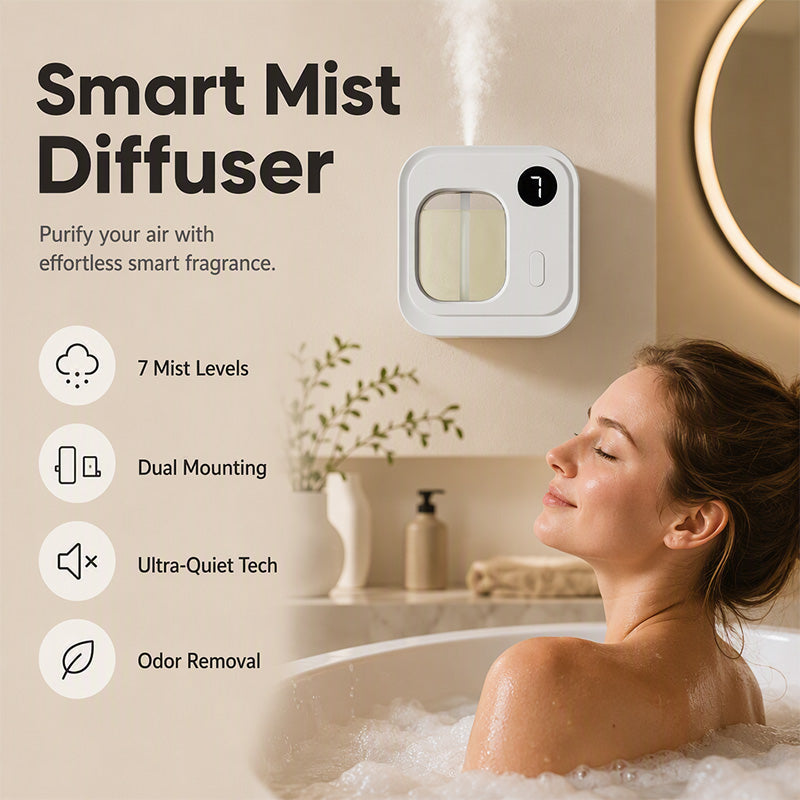 🌸-50% MAINTENANT ! Diffuseur de parfum automatique intelligent – 7 niveaux, ultra-silencieux et double fixation – pour une odeur personnalisée dans toutes les pièces 🕯️✨