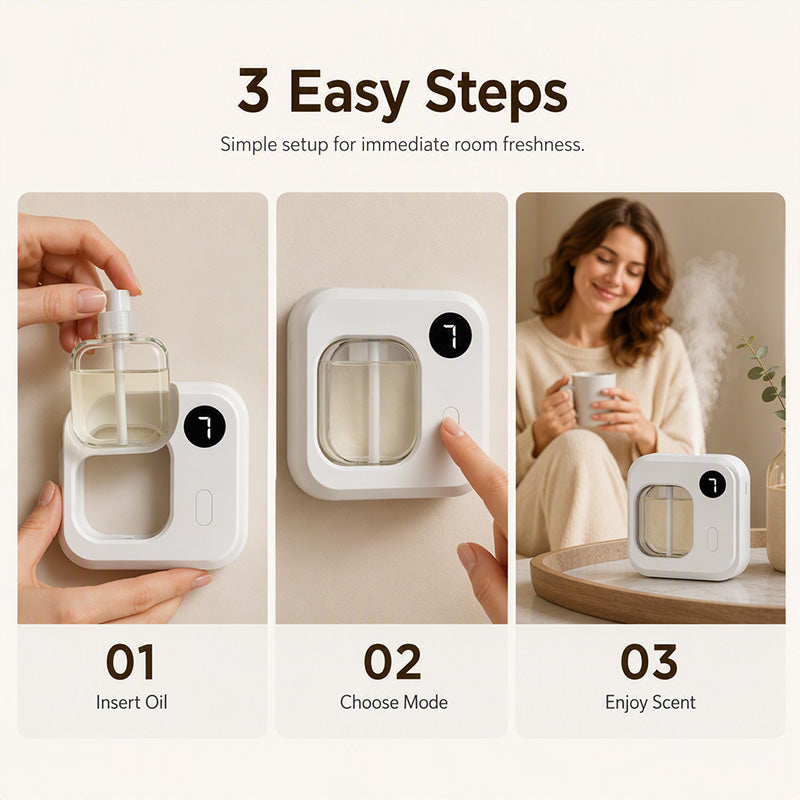 🌸-50% MAINTENANT ! Diffuseur de parfum automatique intelligent – 7 niveaux, ultra-silencieux et double fixation – pour une odeur personnalisée dans toutes les pièces 🕯️✨