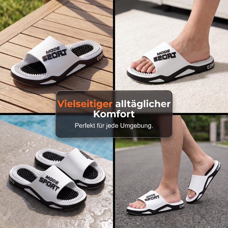 🦶 -50% ! 💆 Chaussons de Massage pour Hommes – PVC – Semelle EVA Ultra-Épaisse & Picots d’Acupression pour Soulagement des Pieds Fatigués 🏠