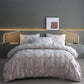 🏠💤 -50% ! 🌙Parure de Couette 3 Pièces à Plis Pintuck – Fibre Chimique – Fermeture à Glissière Cachée & Lavable en Machine pour Chambre Élégante