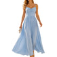 🌸-50 % DE RÉDUCTION ! 👗Robe longue élégante à bretelles pour femme – silhouette fluide, fines bretelles et style intemporel – Parfaite pour l'été et les occasions spéciales ✨