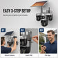 🏠 -50% ! 📹 Caméra de Sécurité Solaire Triple Objectif – ABS – Triple Vision & Panneau Solaire Intégré – IP66 pour Surveillance Extérieure Sans Fil 🛡️