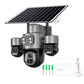 🏠 -50% ! 📹 Caméra de Sécurité Solaire Triple Objectif – ABS – Triple Vision & Panneau Solaire Intégré – IP66 pour Surveillance Extérieure Sans Fil 🛡️