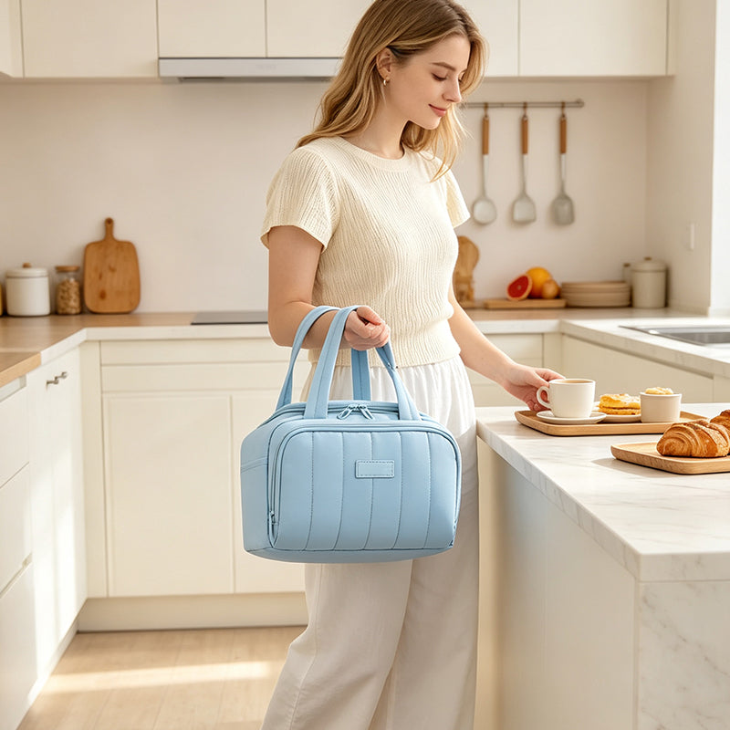 🧊 -50% ! 🥪 Sac Repas Matelassé Isotherme et Imperméable – Polyester – Isolation Thermique & Grande Capacité 7L pour Travail, École et Voyage ✨
