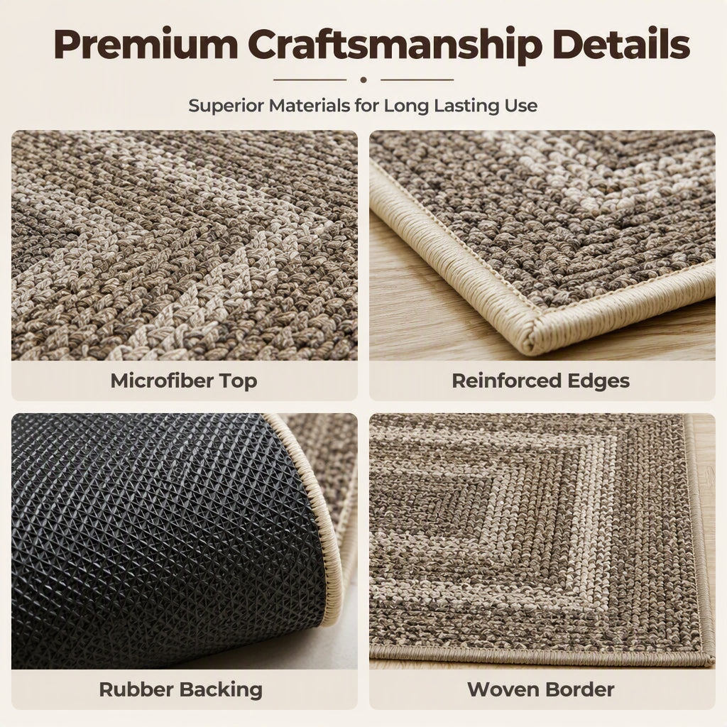 🏠 -50% ! 🧵 Tapis de Couloir Tissé Élégant – Polyester – Antidérapant – Absorption Rapide – 5 Tailles – 10 Styles – Finition Artisanale Premium pour Cuisine et Entrée 🚪