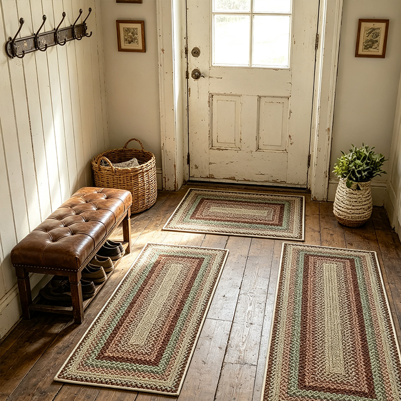 🏠 -50% ! 🧵 Tapis de Couloir Tissé Élégant – Polyester – Antidérapant – Absorption Rapide – 5 Tailles – 10 Styles – Finition Artisanale Premium pour Cuisine et Entrée 🚪